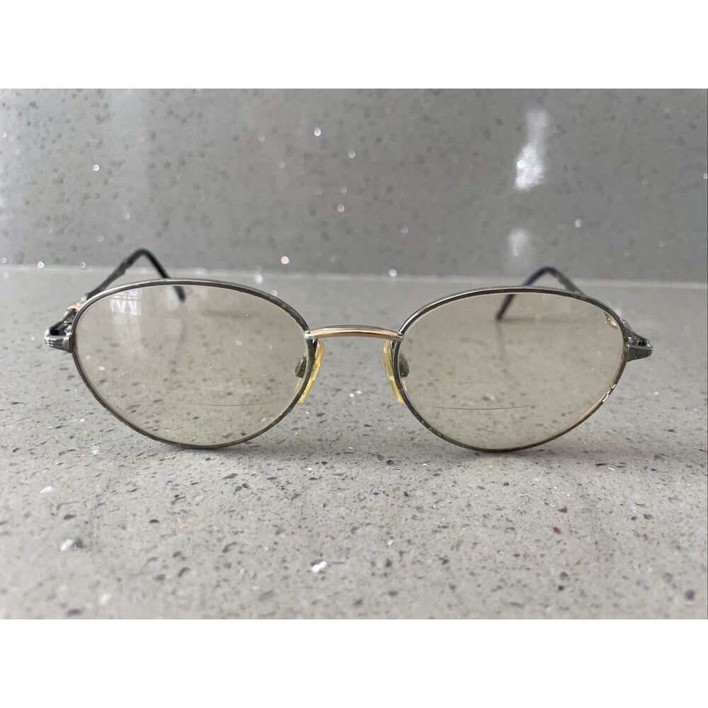 TURA CHAGALL G 120 Gun Gunmetal 54-19-135 Round Vintage Eyeglasses Frames ONLY